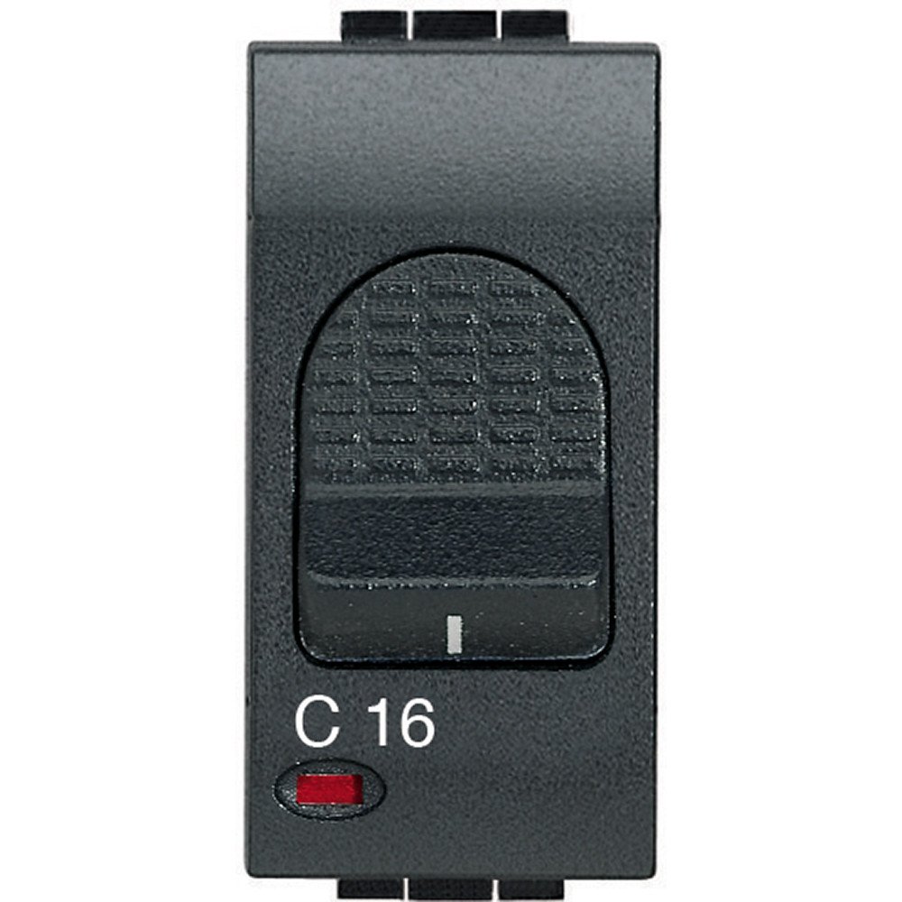 BTicino Livinglight Magnetoterm N Switch, Anthracite, Grey, L4301/16