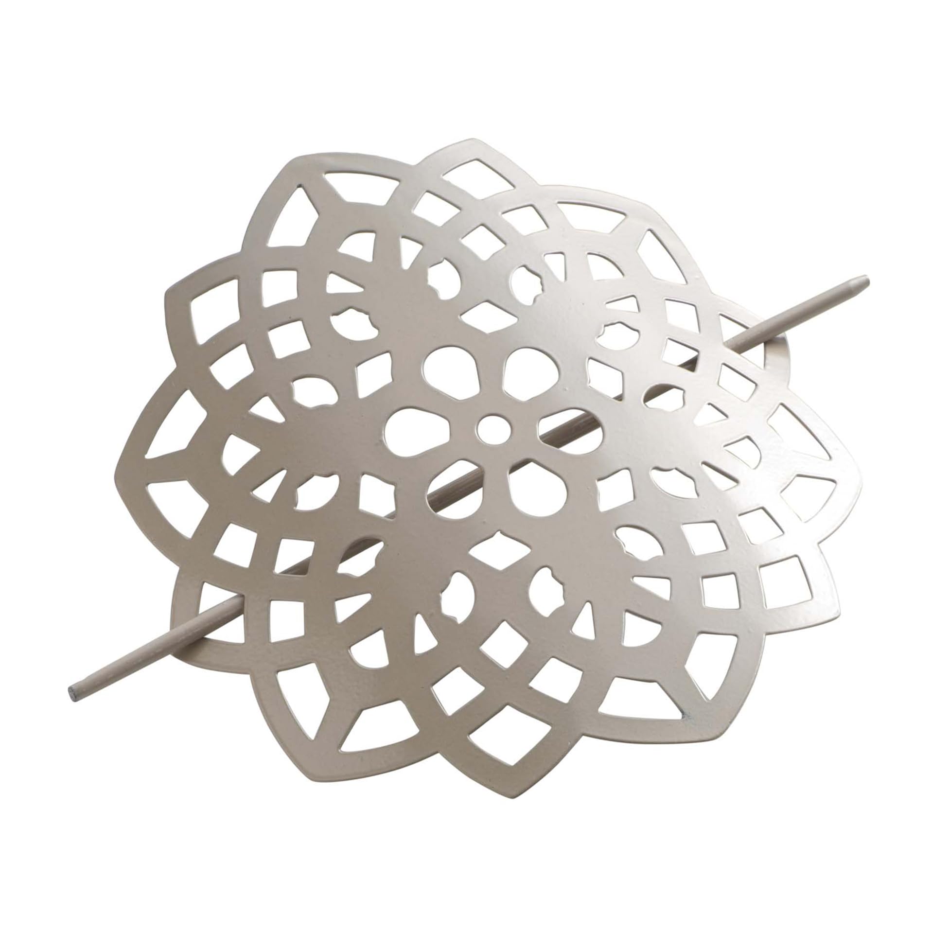 Douceur d'Intérieur Rosae Taupe Painted Metal Tie Back Brooch (0) 17 cm