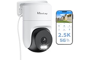 VIMTAG 2.5K Outdoor Camera, Security Camera Outdoor, 2.4G/5G WiFi, Wired Outside Cameras for Home Security, House Cameras with Audio and Video, Motion Sensor, Color Night Vision, SD Card/Cloud Storage