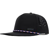 TOP-EX Waterproof Golf Snapback Flat Bills Hat,American Flag, Big Size | baseball cap,UPF50+, water-resistant, stain resistant, laser-perforated airflow, flat bill, rope, two sizes, travel, outdoor