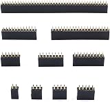 GLARKS 80Pcs 2.54mm Double Row Female Pin Header Socket Strip Assortment Kit view 4