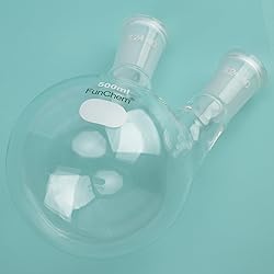 FunChem Glass Round Bottom Flask 24/40, 2 Neck