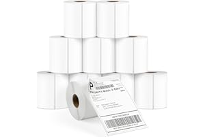 LuckyGuard 4" x 6" Direct Thermal Shipping Labels 2500 Thermal Label Stickers Commercial Grade 10 Rolls Perforated Shipping Label Compatible with Zebra, Rollo, Jadens, Nelko (10 Rolls - 2500 Labels)