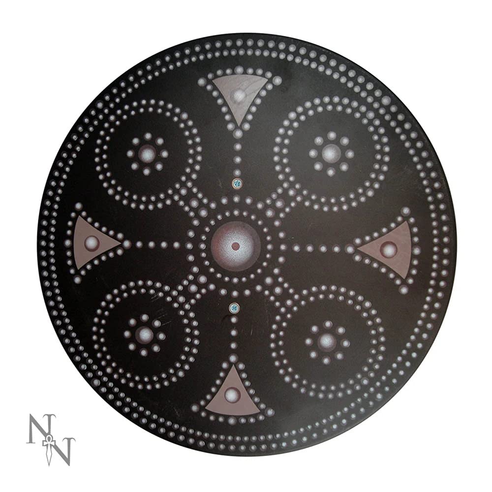 Nemesis Now Wooden Clan Shield Ornament 35cm, Brown