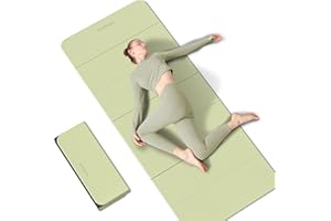 WOHAO 7-Fold Yoga Mat 70"x24" - 1/2 Inch Thick Folding Exercise Mat, Compact Non-Slip TPE Mat for Travel, Storage, Yoga & Home Gym, Lightweight & Portable