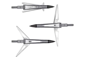 Bombrooster Crossbow Broadheads 100 Grain Hybrid Tip Broadhead with Shock Collar Technology (6 Pack)
