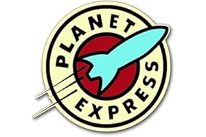 AMERICAN VINYL Planet Express Logo Shaped Sticker (Alien Earth Mail Delivery Panex TV Show Vinyl Funny Nerd Decal for Cars, Trucks, Laptops (3 inch)