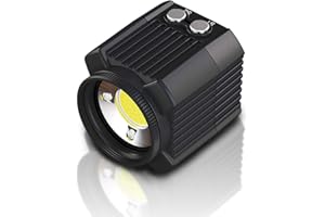 MEIKON Diving Video Light Waterproof 195ft/60M White Red Blue Mini Cube Led Camera Lights with Ball Head Cold Shoe Adapter Un