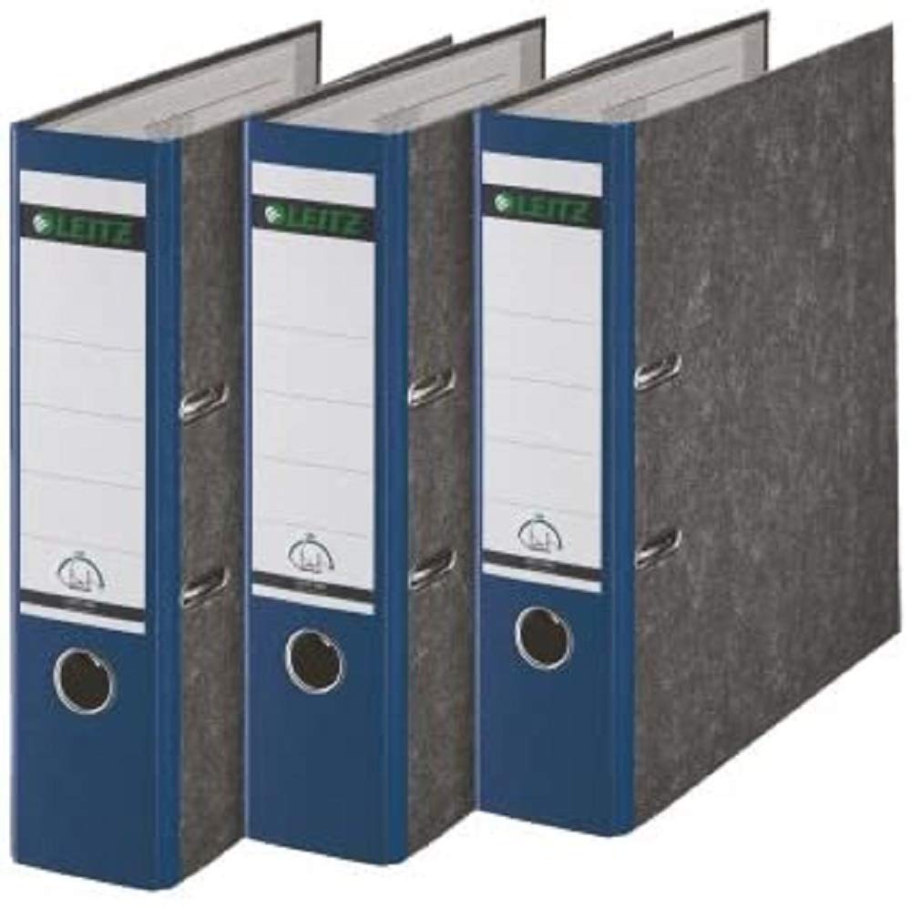 Leitz 180° A4 Board Lever Arch File 80mm Blue - Pack of 3