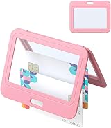 Uniclife ID Badge Holder Double-Sided Windows Pink Card Protector Case