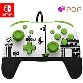 PDP REMATCH Enhanced Wired Nintendo Switch Pro Controller, Switch Lite/OLED Compatible (Mario Retro)