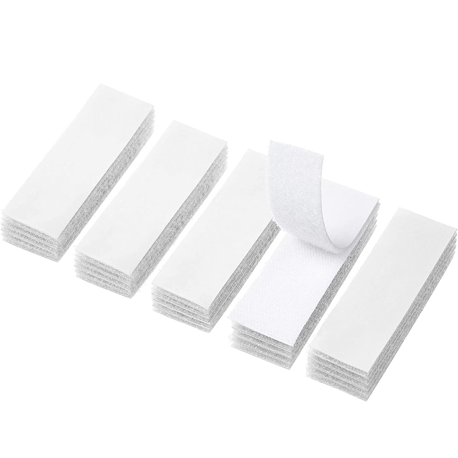 huishi 25 Pack Industrial Strength Sticky Pads Heavy Duty,，No More Nails Picture Hanging Strips,Extra Strong Double Sided Sticky Pads for Walls,Floor, Plastics, Glasses, Metals (3x10cm, White)