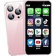 ExAchat Mini Phone,3.0 inch HD Touch Screen Android Phone,Unlocked Kids and Students Smartphone,Face Recognition,Quad Core Dual SIM Dual Standby,Best Gift for Kids,2GB+16GB-Pink