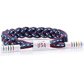 Rastaclat Braided Bracelets Men Women Medalist Red/White/Blue S/M