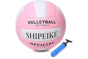 ABAJI Volleyball Official Ball Thicker PU Waterproof Anti-Explosion 15+ Years Kids Girls Boys Indoor Training Game Outdoor Sand Beach Pool Play Pump Needle