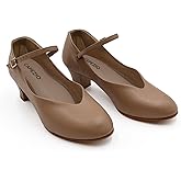 Capezio Women's Jr. Footlight Character Shoe,Caramel,4 M US