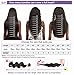 Aatifa Brazilian Deep Wave Curly Virgin Human Hair Bundles with 4X4 Free Part Lace Closure Unprocessed Human Hair Extensions Natural Black, lace closure, (14/16/18+12 Inch)