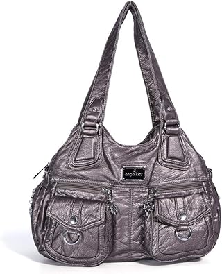 Amazon Longou ショルダーバッグ 2wayマザーバッグ レディースバッグ レディース 鞄 かばん 斜めがけ カジュアル 斜め掛け 大きめ 大容量 シンプル ショルダーバッグ 通勤 通学 マルチポケット収納袋 ファスナー付きトートバッグ Longou ショルダーバッグ