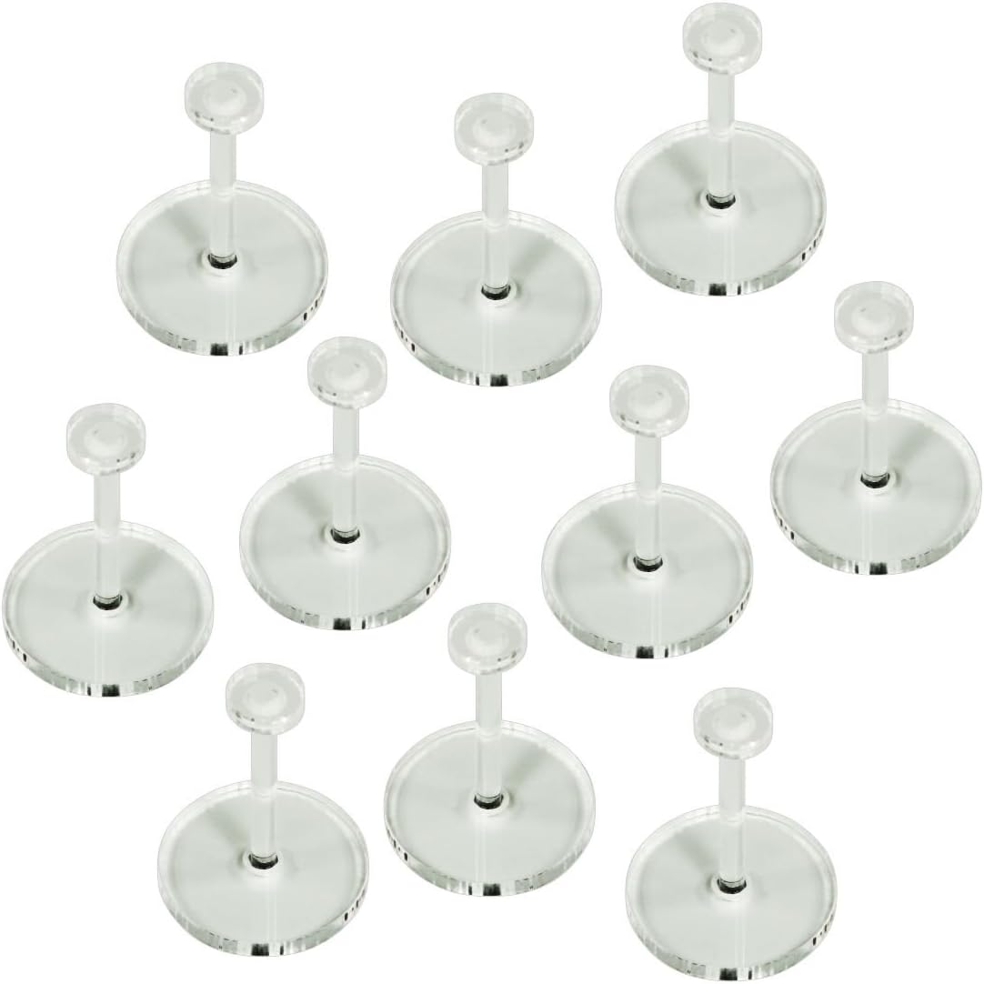 LITKO 27mm Circular Flight Stand Kit | Compatible with Star Wars: Legion | 3mm Clear with 1.25 inch Peg | 10 Pack