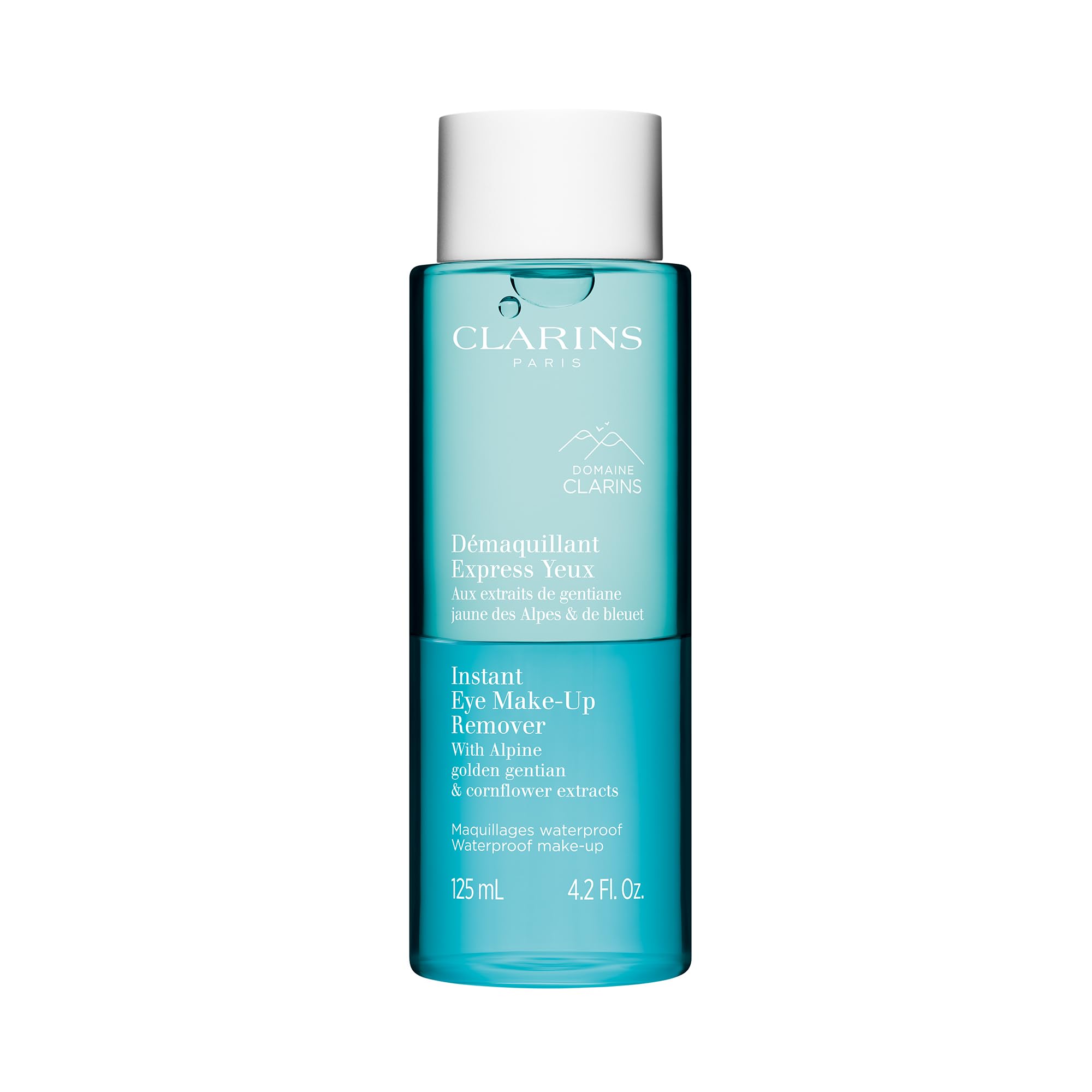 Clarins Instant Eye Make-Up Remover 125ml | Bi-Phase Waterproof Makeup Remover | Gentle, Non-Greasy Formula for Sensitive Eyes