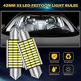 KATUR Festoon LED Bulbs 41mm 42mm 6000K Canbus Error Free 4pcs White view 8