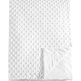 david's kids Micro Fleece Minky Baby Blanket for Boys Girls Neutral with Double Layer and Soothing Raised Dots, 40x50 Inches Breathable and Soft Lightweight Receiving Blanket for Newborns, White