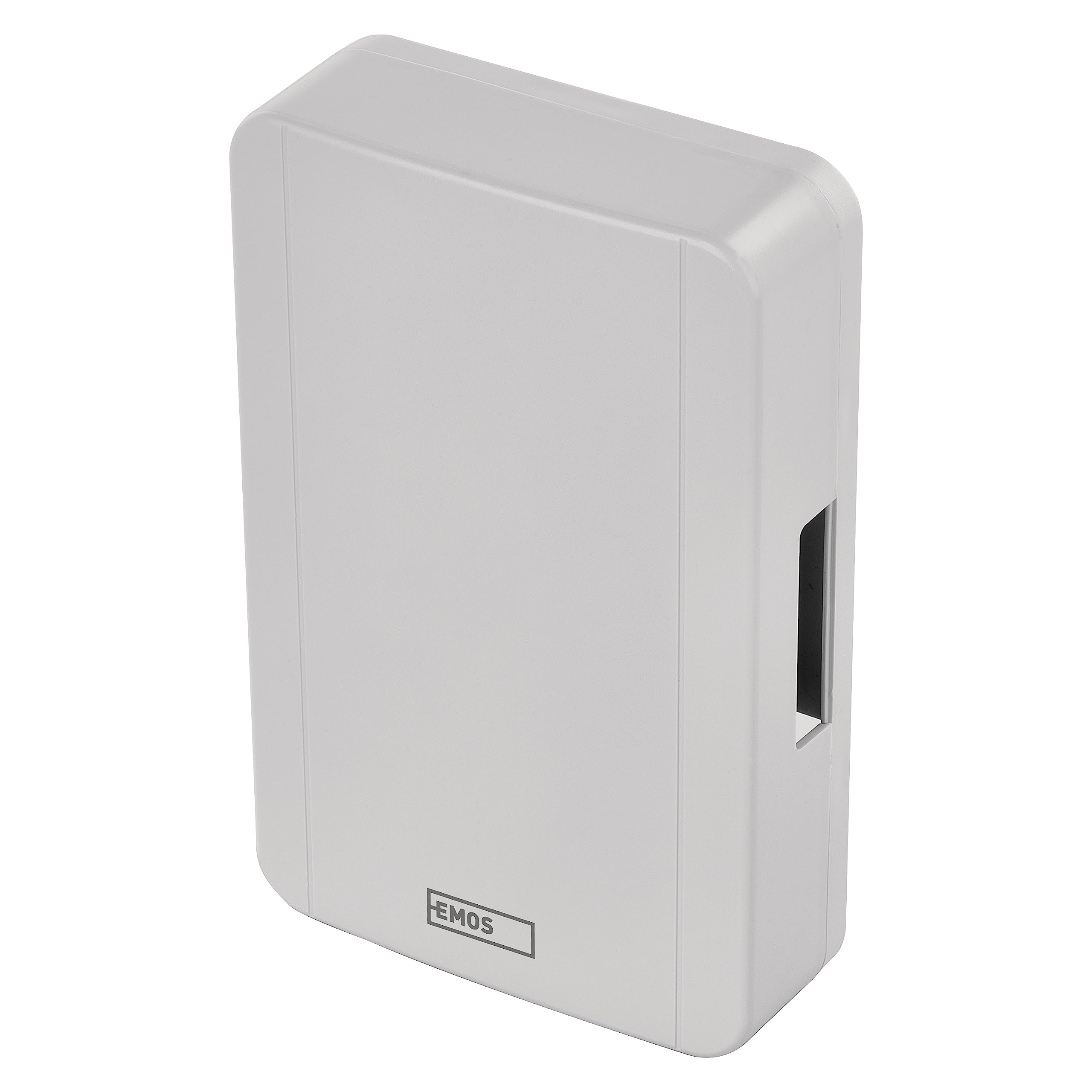 EMOS 2-Wire Doorbell, Classic Front Door Gong, White Doorbell, 1 Melody Ding-Dong, Volume 85dB, Wired, Wall Mounted, Rectangular