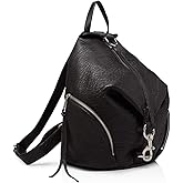 Rebecca Minkoff womens Julian Backpack Backback, Black With Silver, One Size US