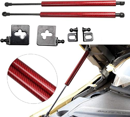 Amazon Jinglingkj ボンネットダンパー 日産 Gt R Gtr R35型 ノッチバッククーペ スポーツカーに対応 取付動画付き カスタムパーツ 車検対応 2本セット 赤カーボン 並行輸入品 フードダンパー 車 バイク