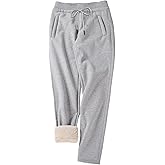 Gihuo Women's Winter Fleece Pants Sherpa Lined Sweatpants Active Running Jogger Pants
