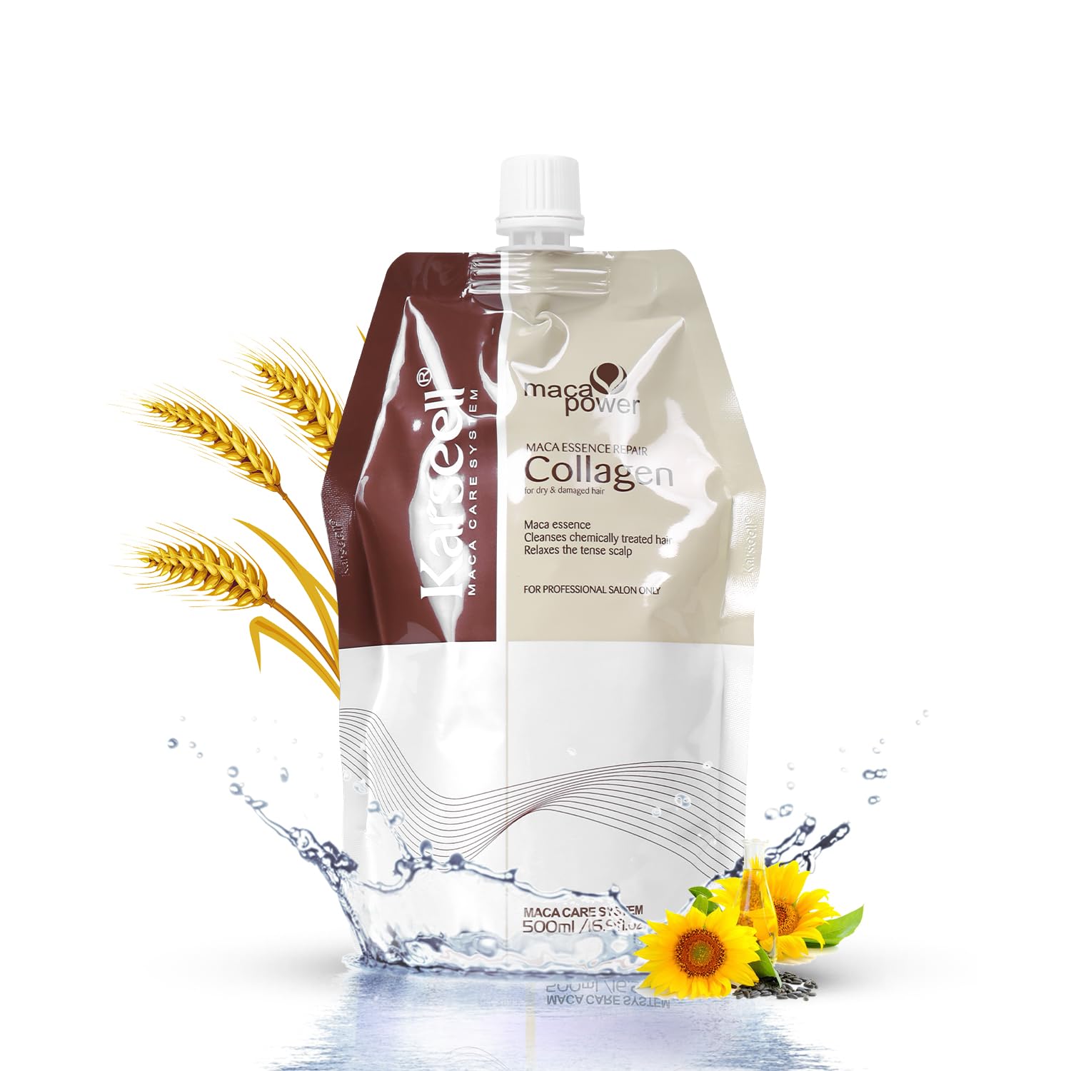 Photo 1 of Collagen Hair Treatment Deep Repair Conditioner Argan Oil Keratin Hair Treatment For Dry Damaged Curly Bleached & All Hair Types. 16.9 Oz 500ml