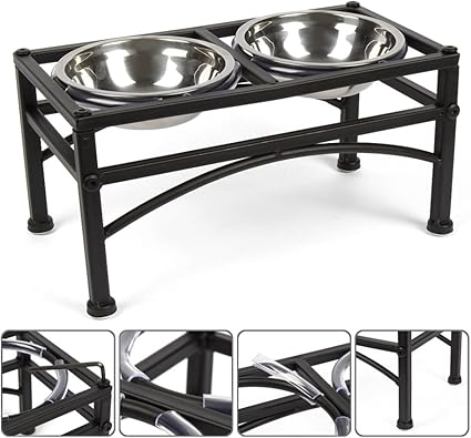 Dogs Raised Bowls Elevated Dog Feeder For Medium Dogs 1 Quart