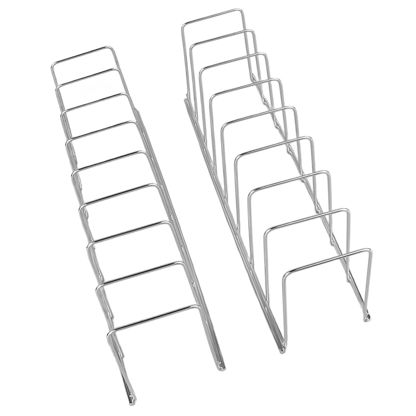 KKPLZZ Pots And Pans Organizer Kitchen Plate Rack Holder Rest Pot Lid Organizer Rack for Under Cabinet Stainless Steel Drainer Commodity Shelf Tabletop Bowl Dish Storage Rack 2Pcs