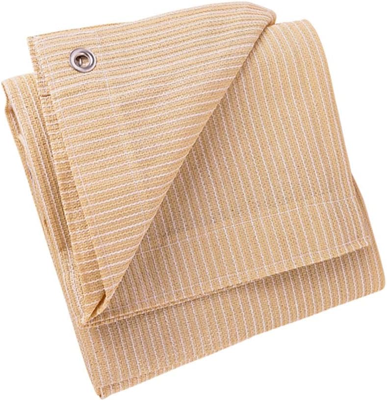 DUCCM 85% Pergola Cover Canopy Fabric Sun Block Sun Block Mesh, Garden Sunblock Shade Net Cloth with Grommets for Plants Barn Kennel (Color : Beige, Size : 4x8m/13.1x26.2ft)