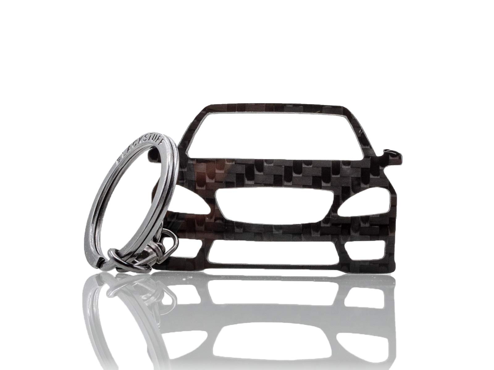 BlackStuff Carbon Fiber Keychain Keyring Ring Holder Compatible with S Class W221 2006-2013 BS-605