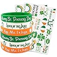 Jokmae St Patricks Day Accessories, 6 Pieces Rubber Bracelets and 2 Temporary Tattoos, for Irish Parade Shamrocks Silicone Wr