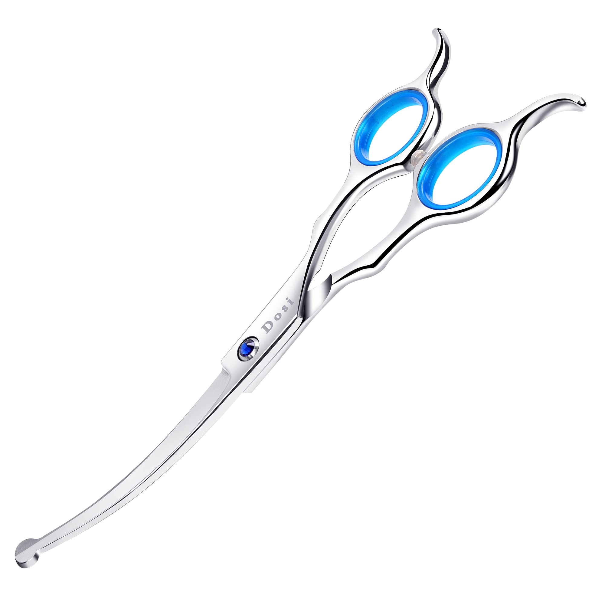 Dosi 7インチ カーブシザー トリミングシザー 下向き＆上向き兼用 丸い先端 曲がった刃 高級鍛造仕上 ペットハサミ 犬 猫 トリミング ペット用シザー 鋏 （革ケース付き）商品画像