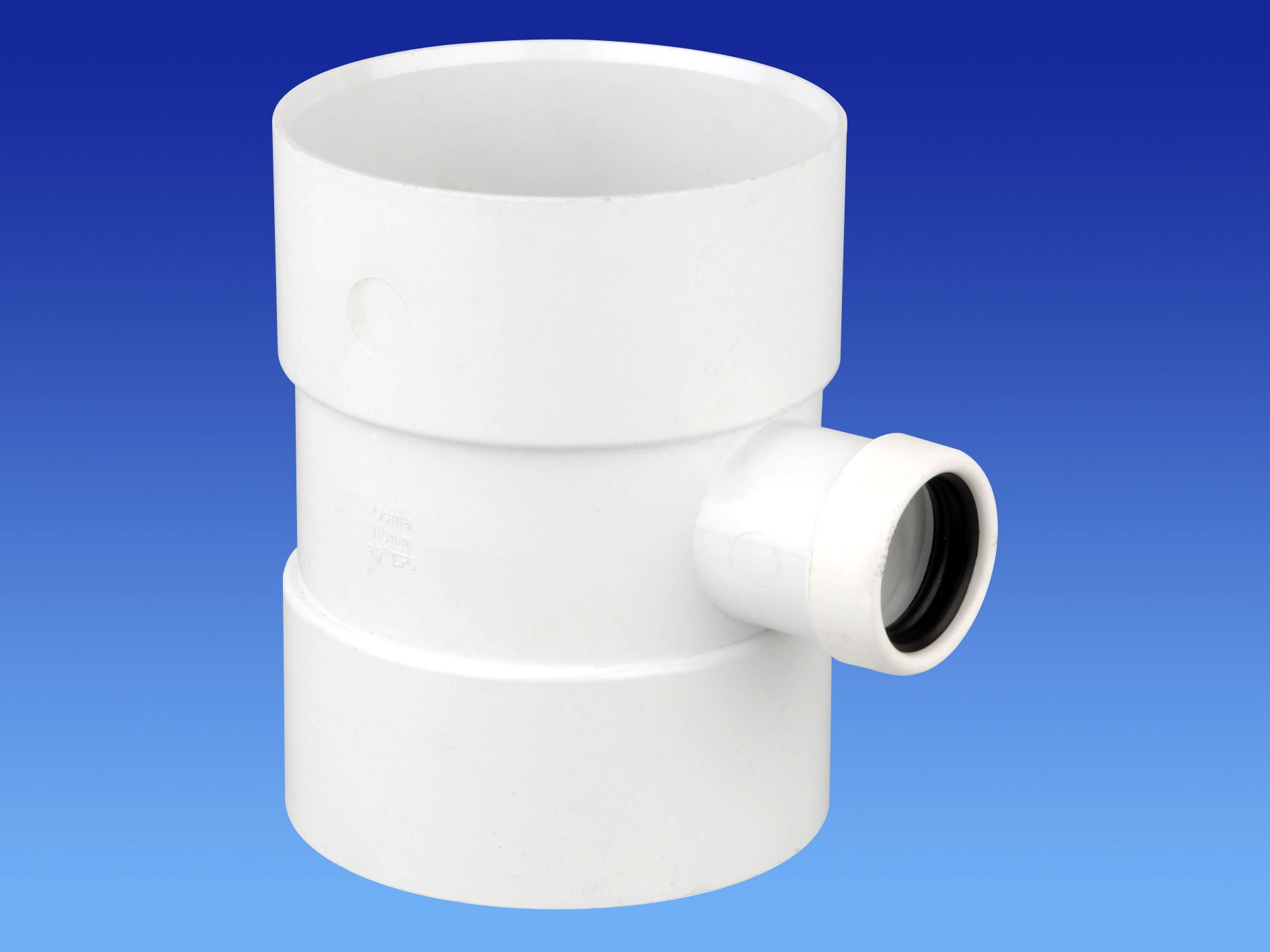 Wavin OSMA 110mm Soil 4S583 D/SW Bossed Pipe - 32mm White