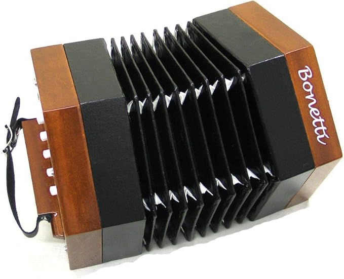 Concertina 30 Key, 60 Reed Natural Color Accordion with Case Musical