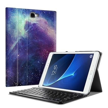 Fintie Bluetooth Tastatur Hülle für Samsung Galaxy Tab A 10,1 Zoll T580N / T585N Tablet - Ultradünn leicht Schutzhülle mit ma