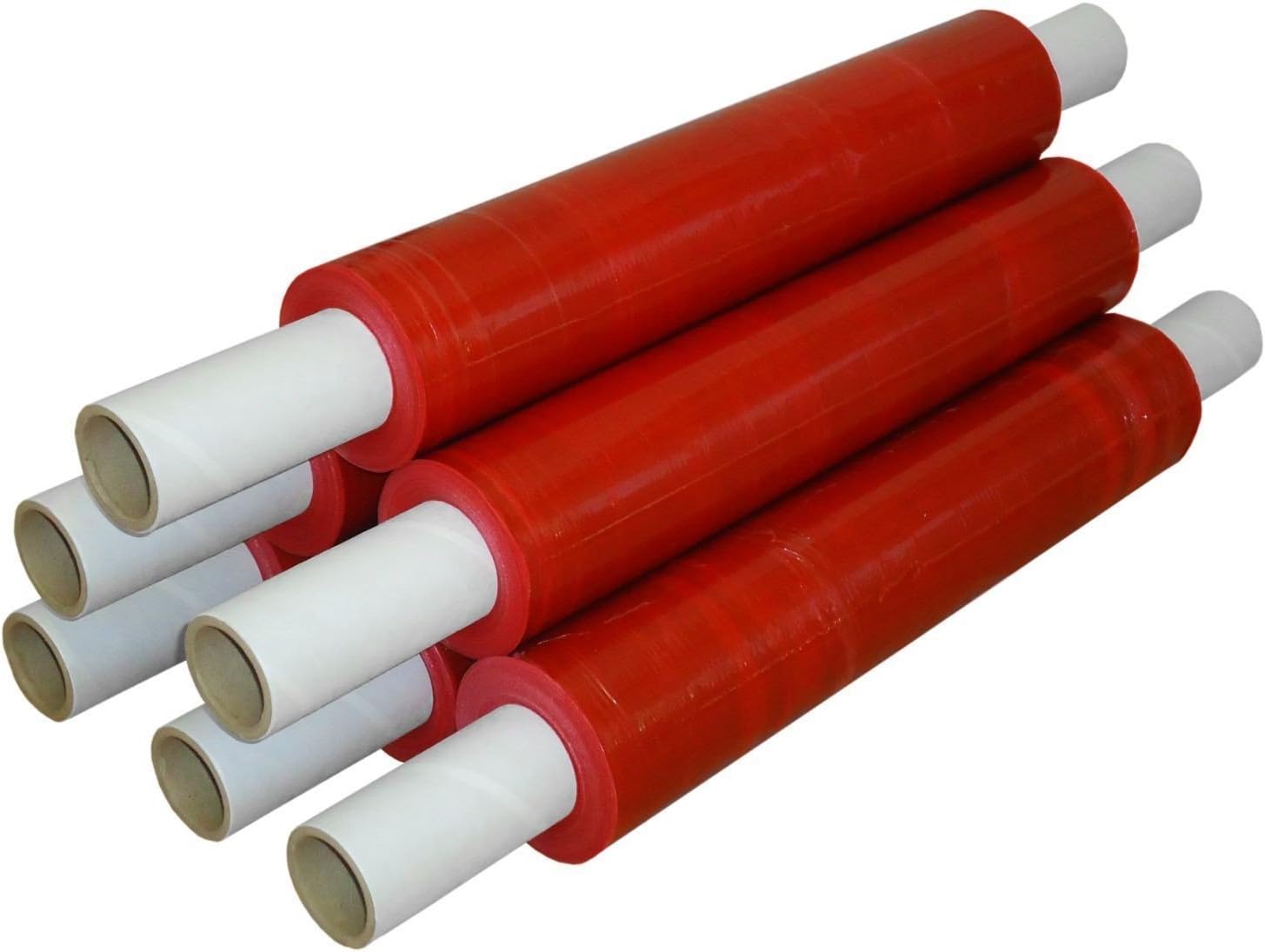 Bong PW14 Pallet wrap, 400 mm x 300 m, 17mic, Red tinted Blown extended (Pack of 6)