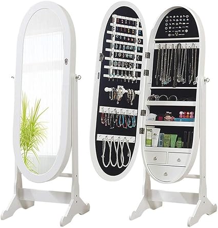 Ghpter-Home Schmuckständer Schmuckschrank Wandmontierter Spiegelschrank