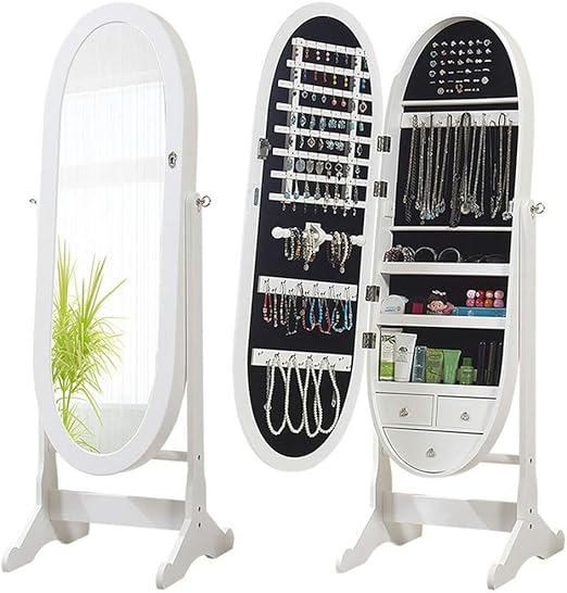 Ghpter-Home Schmuckständer Schmuckschrank Wandmontierter Spiegelschrank