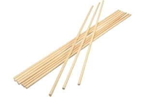 Perfect Stix 25PCS Bamboo Dowel Rods - 1/4 x 12 Inch & 4 Inch (Bonus Pack) - Great for Craft & Wedding Cake Dowels