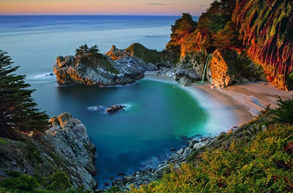 YEESAM ART Paint by Numbers for Adults Beginners Colorful Stone & Seaside Rock 16x20 inch Linen Canvas Acrylic DIY Number Painting Kits Wall Art Decor Gifts (Framed)