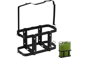 Mayouko Lockable Jerry Gas Can Holder Rack, 5 Gallon / 20 Liter Steel Jerry Can Mount Brackets, Metal Fuel & Gasolina Container, Detachable Carrier Mount, Only Holder Rack, Gas Can not Included