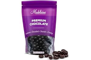 THE MADELAINE CHOCOLATE COMPANY Madelaine Dark Chocolate Covered Espresso Beans – Premium Gourmet Snack – 6 oz Bag – Rich Dark Chocolate & Crunchy Coffee Beans – Perfect Treat for Coffee Lovers