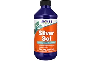 NOW Foods Supplements, Silver Sol 10 PPM with Elemental Silver and Deionized Water, Liquid, 8-Ounce