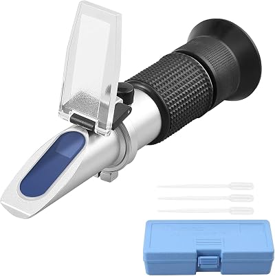Proster Brix Refractometer ATC 0-80% Hand Held with 3 Pips for Sugar Content