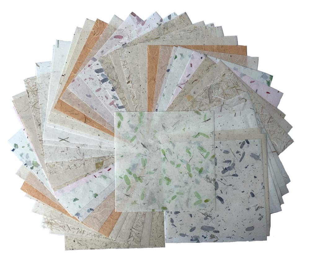 RATREE SHOP 50 Sheets 8 x 8 Inches Square Origami Paper, Brown, Smooth Finish, Ideal for Crafts